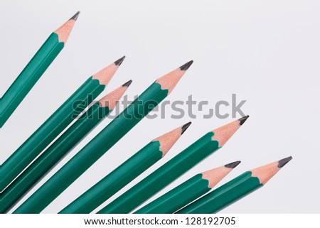  black pencils in perspective
