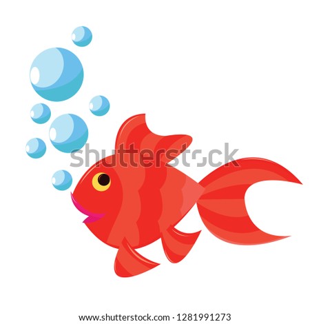 Baby goldfish illustration
