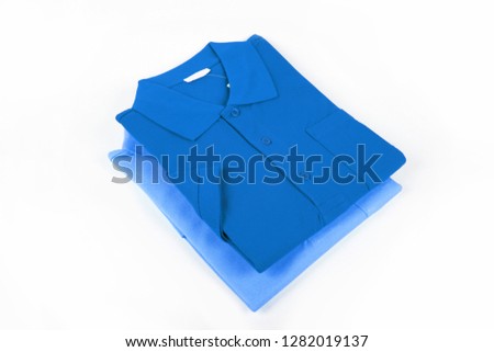Men polo shirt isolate in white background.