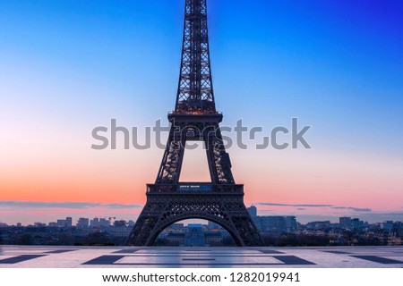 Eiffel Tower in the morning, Paris, France