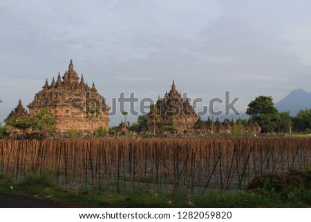 yogyakarta, the beauty of Prambanan temple on a sunny morning.