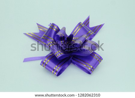 Gift wrap ribbon on  white background