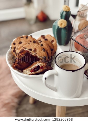 Coffee and cookies. Tasty