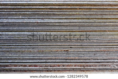 Sheet old roof tiles, corrugated sheets slate.
