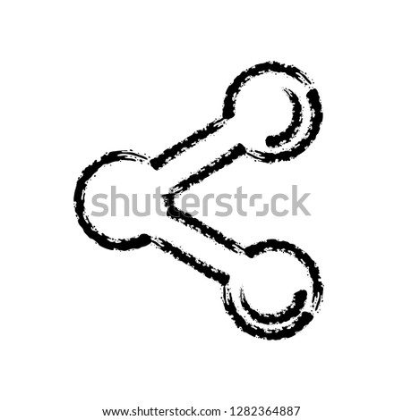 brush stroke hand drawn vector icon of share