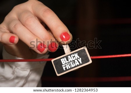 A young woman and Black Friday