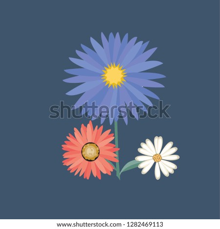 colorful flowers vector design. eps10