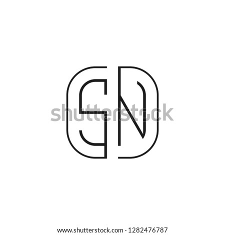 S N initial letter, modern logo design template vector 