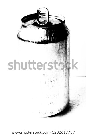 Art photograph of aluminium soda can