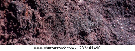 hematite ore destroyed by climatic conditions. Banner for design.