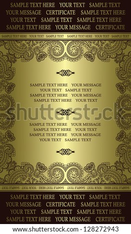Elegant invitation with floral. Can be used as a greeting card