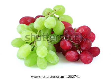 Green and red seedless grapes. Royalty-Free Stock Photo #1282741