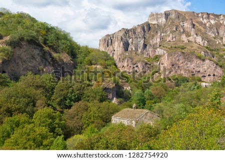 Cave city Khndzoresk in the rocks, Armenia