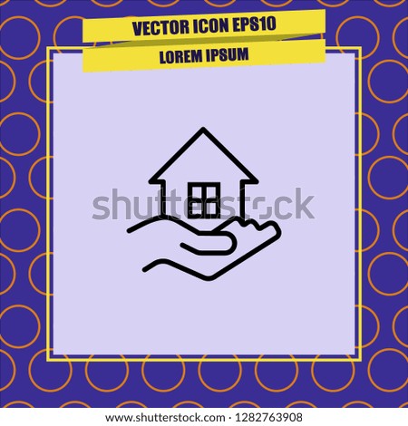Security home icon vector