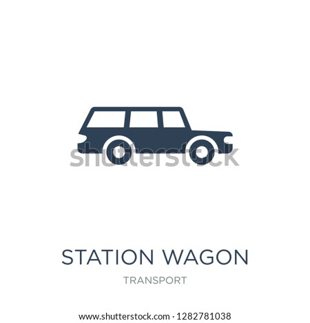 station wagon icon vector on white background, station wagon trendy filled icons from Transport collection, station wagon vector illustration