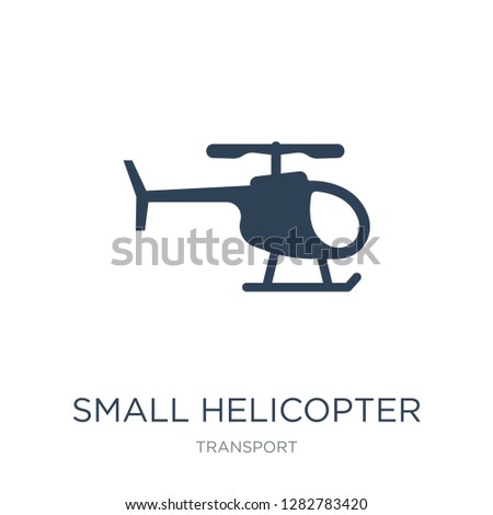small helicopter icon vector on white background, small helicopter trendy filled icons from Transport collection, small helicopter vector illustration