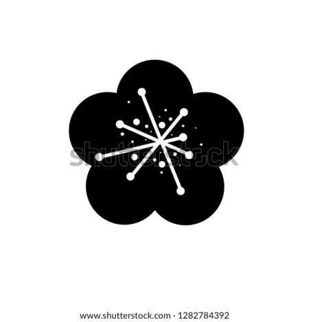 Flower icon is a fashionable and modern symbol for graphic and web design. Color black, isolated on white background.