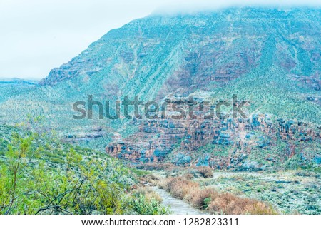 Desert scenery in Utah's Virgin River Canyon Recreation Area