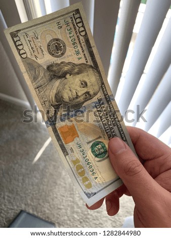 100 Dollar Bill, with Watermark.