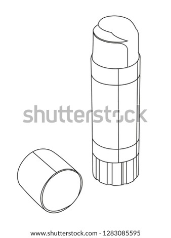 Glue stick vector illustration isolated