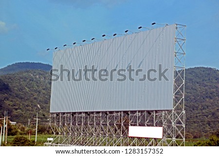 The old billboard near the road