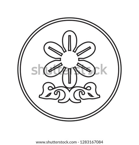 flower icon. Element of cyber security for mobile concept and web apps icon. Thin line icon for website design and development, app development