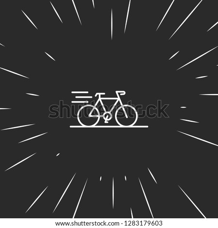 Outline bike icon, illustrated icon for modern web and mobile design, simple and minimal symbol of bike