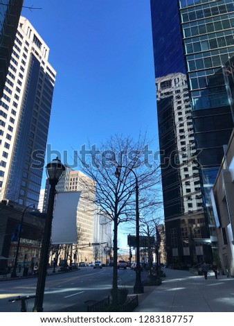 Atlanta skyscrapers in sunny day
