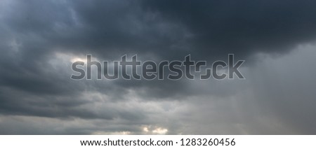 Black rain clouds, large storms