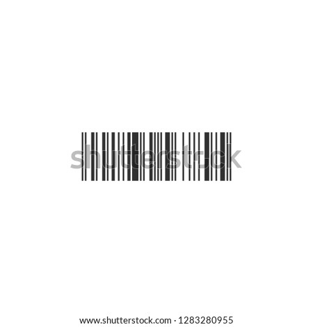 Simple black barcode icon. vector illustration isolated on white background.
