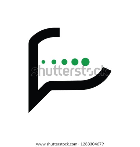 Speech bubbles Icon, flat design style 