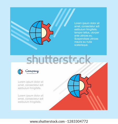 Internet setting abstract corporate business banner template, horizontal advertising business banner.