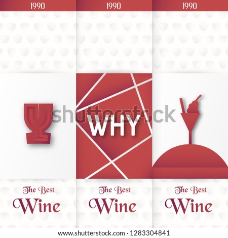 Luxury packaging template in modern style for wine cover, beer box. Vector illustration in premium concept. Paper cut and craft EPS 10.