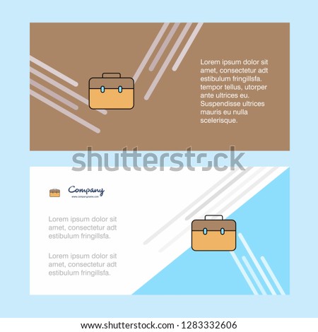 Breifcase abstract corporate business banner template, horizontal advertising business banner.