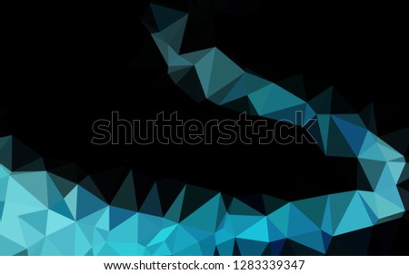 Light BLUE vector abstract mosaic backdrop. Triangular geometric sample with gradient.  Elegant pattern for a brand book.
