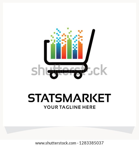 Stats Market Logo Design Template Inspirations