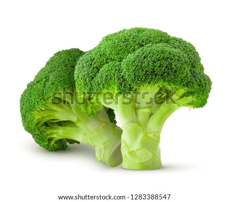 broccoli, isolated on white background, clipping path, full depth of field Royalty-Free Stock Photo #1283388547