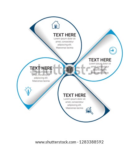 Infographic design vector and marketing icons can be used for workflow layout, diagram, annual report, web design, steps or processes. - Vector