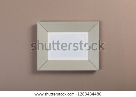 gray frame on gray and red background