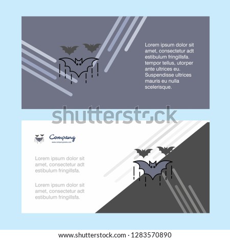 Bat abstract corporate business banner template, horizontal advertising business banner.