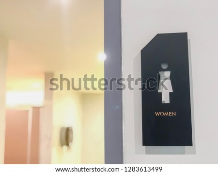 Symbol of toilet for woman in the office.