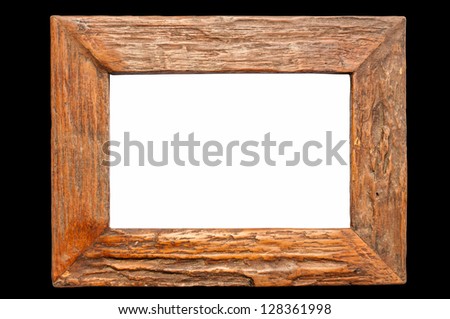 Wood frame isolated on black