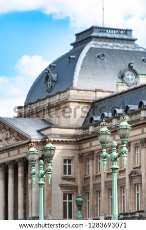 The Royal Palace in Brussels. Residence of the Belgian King Filip 1 Royalty-Free Stock Photo #1283693071
