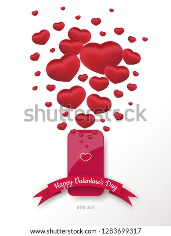 Valentine's or Women's day banner, card or background. All phrases by Sil Open Font License. 3D illustration.