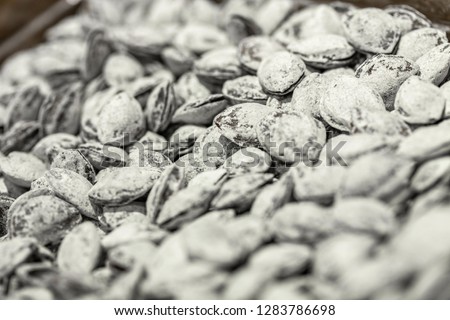 Plant seeds. Gifts of nature. Vegetarian or vegan food. Healthy food. Background for the designer, desktop wallpaper. Natural pattern. Close up photo. Ready to eat