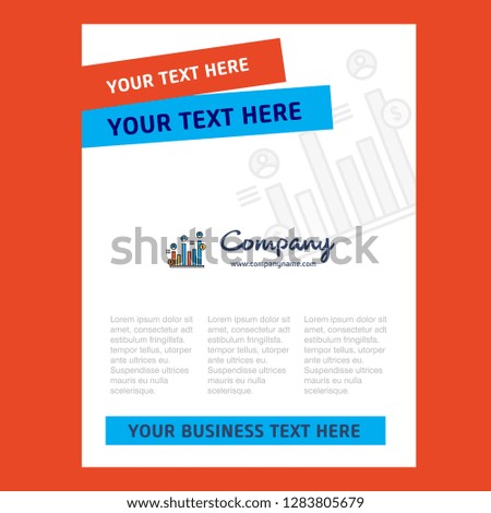 Graph rising  Title Page Design for Company profile ,annual report, presentations, leaflet, Brochure Vector Background