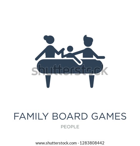 family board games icon vector on white background, family board games trendy filled icons from People collection, family board games vector illustration