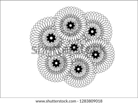Abstract floral round design 