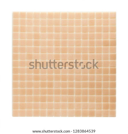 Square background mosaic, ceramics. Abstract pixels. Ceramic tiles. Texture for facing the walls of the pool, bathroom, kitchen, tiled floor.