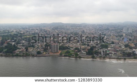 Libreville, Gabon, Africa aerial view Royalty-Free Stock Photo #1283893330